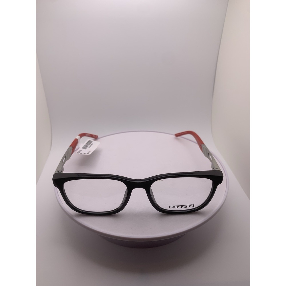 NWT Scuderia Ferrari FZ8011U 501 Black Red Silver Glasses 55-18-145 Frames Only